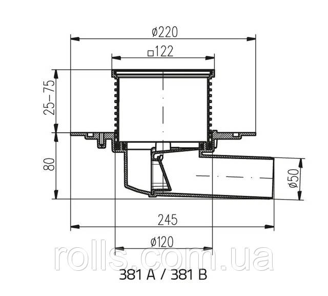 MCH381A Трап для балкону / тераси DN50