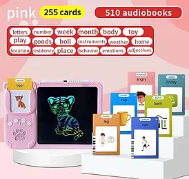 Картридер Y 5 2 в 1, кольорова дошка для малювання, 225 двосторонніх карток, usb type C, регулювання гучності, в коробці