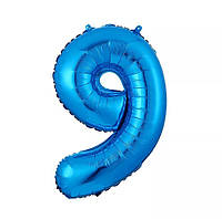 Фольгована надувна цифра "9" електрик 100 см (02319)