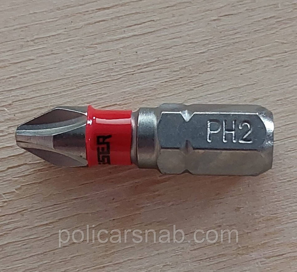 Біта насадка для шурупокрута з хрестоподібним шліцем PH2х25 мм з магнітом HAISSER 2712701