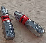 Біта насадка для шурупокрута з хрестоподібним шліцем PH2х25 мм з магнітом HAISSER 2712701, фото 2