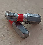 Біта насадка для шурупокрута з хрестоподібним шліцем PH2х25 мм з магнітом HAISSER 2712701, фото 3