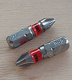 Біта насадка для шурупокрута з хрестоподібним шліцем PH2х25 мм з магнітом HAISSER 2712701, фото 4