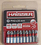 Біта насадка для шурупокрута з хрестоподібним шліцем PH2х25 мм з магнітом HAISSER 2712701, фото 5