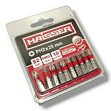 Біта насадка для шурупокрута з хрестоподібним шліцем PH2х25 мм з магнітом HAISSER 2712701, фото 6