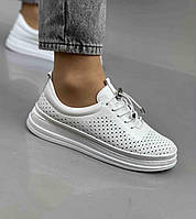 Шкіряні жіночі кросівки з перфорацією Anna Lucci