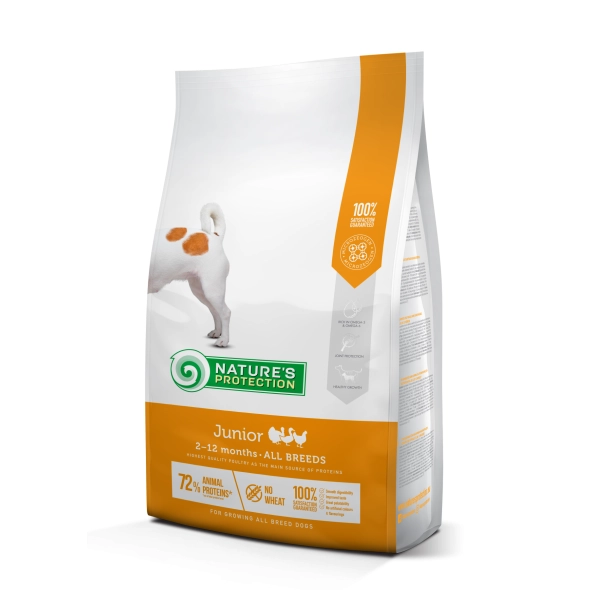 Сухий корм для цуценят всіх порід Nature's Protection (Нейчерс Протекшен) Junior Poultry з м’ясом птиці 2 кг