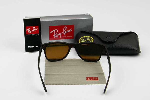 Сонцезахисні окуляри RAY BAN Wayfarer поляризаційні UV400 (арт. P2140) коричневий матовий, фото 6