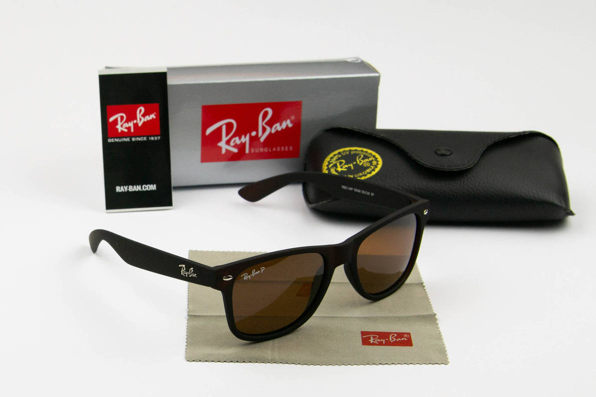 Сонцезахисні окуляри RAY BAN Wayfarer поляризаційні UV400 (арт. P2140) коричневий матовий, фото 1