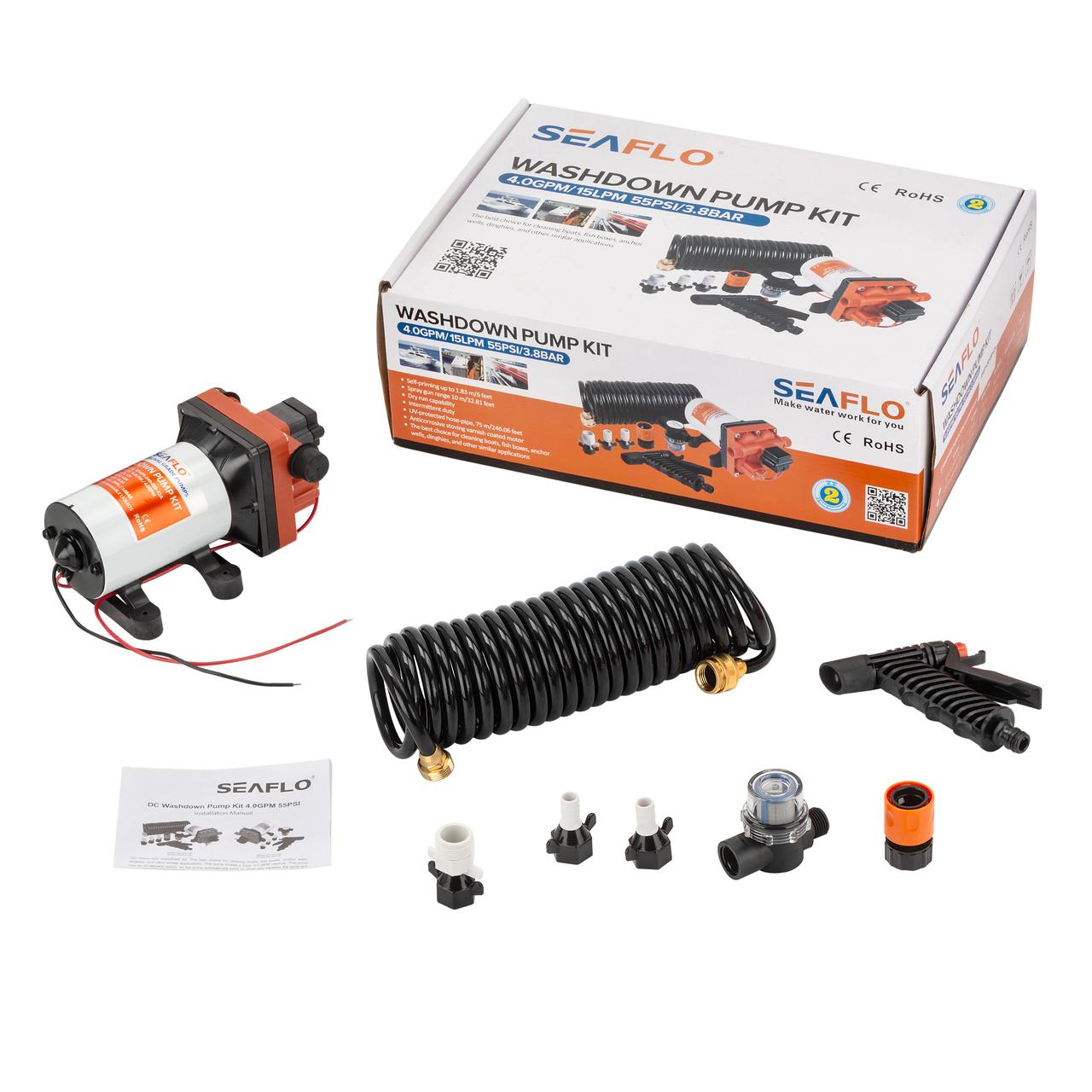 Мийний комплект SEAFLO 11,6 л/хв 70PSI для човнів, катерів і яхт, фото 1