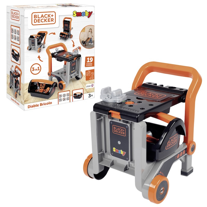 Ігровий набір Smoby Toys Black+Decker Пересувна майстерня 3 в 1 з аксесуарами [360219], фото 1