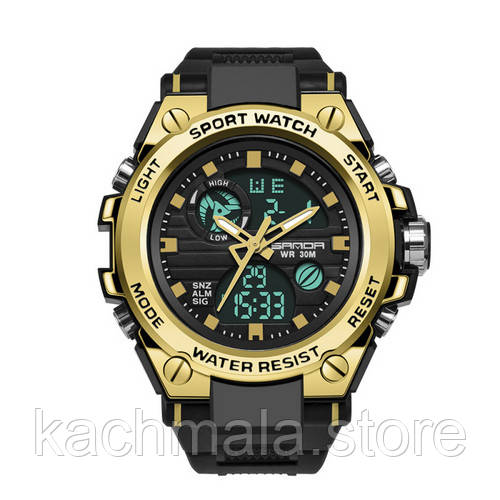Наручниі годинники Годинник Sanda 739 Black-Gold