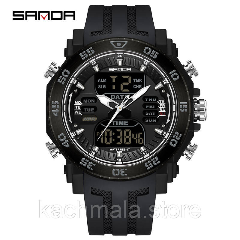 Наручниі годинники Годинник Sanda 6029 All Black