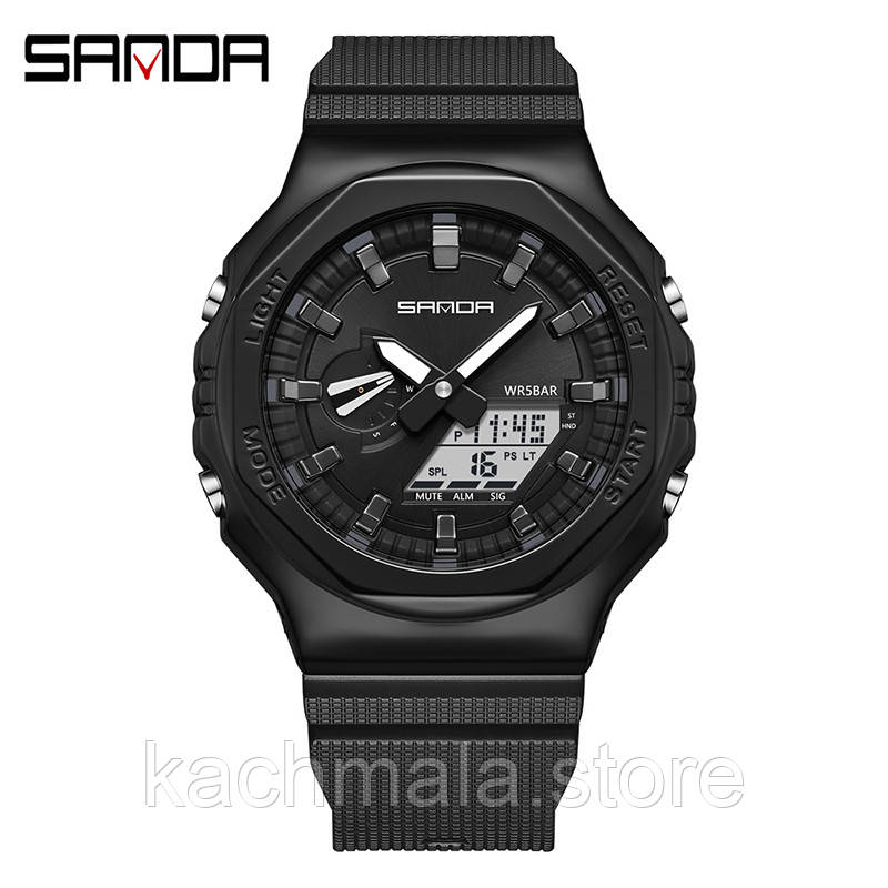 Наручниі годинники Годинник Sanda 3167 Black-White