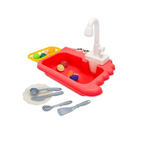 Ігровий набір "Маленька господиня: Мийка", тече вода (рожевий), фото 1