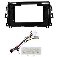 Перехідний штатний комплект із проводкою до Android магнітоли Nissan Navara Terra 2011-2017 Glossy Black Low