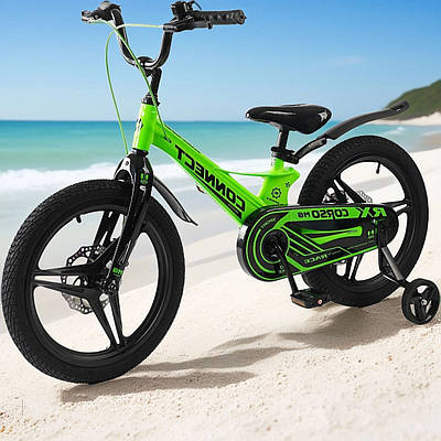 Дитячий велосипед зелений лисапед 20" для дитини від 8 років Прогулянковий велик для активного відпочинку Доп колеса