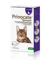 Прінокат (Prinocat) крапли для котів та тхорів 4-8 кг, 0.8 мл, КRKA