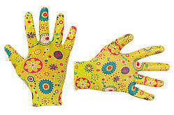 Рукавички Intertool садові нітрилові 8" (жовта) (SP-0165) (12 шт.)