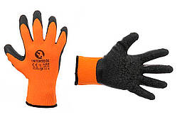 Рукавички Intertool латексна рифлена 9" (SP-0120) (12 шт.)