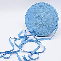 Кіперна стрічка ХБ / колір блакитний / ширина 1 см / замовлення від 1 метра