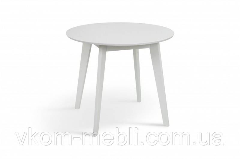Стіл Модерн кругл. D=90(+38), білий/білий, фото 1