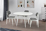 Стіл Модерн кругл. D=90(+38), білий/білий, фото 4