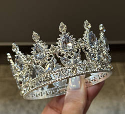 Корона металева для декору БЕНТО - СРІБЛО-СРІБЛО