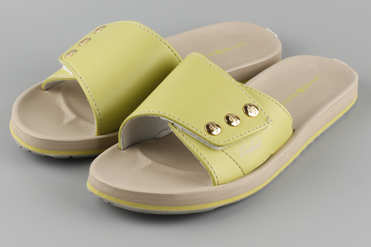 Шльопанці жіночі зелені Sahab SH21-132W Сахаб Розміри 38 39 40 41