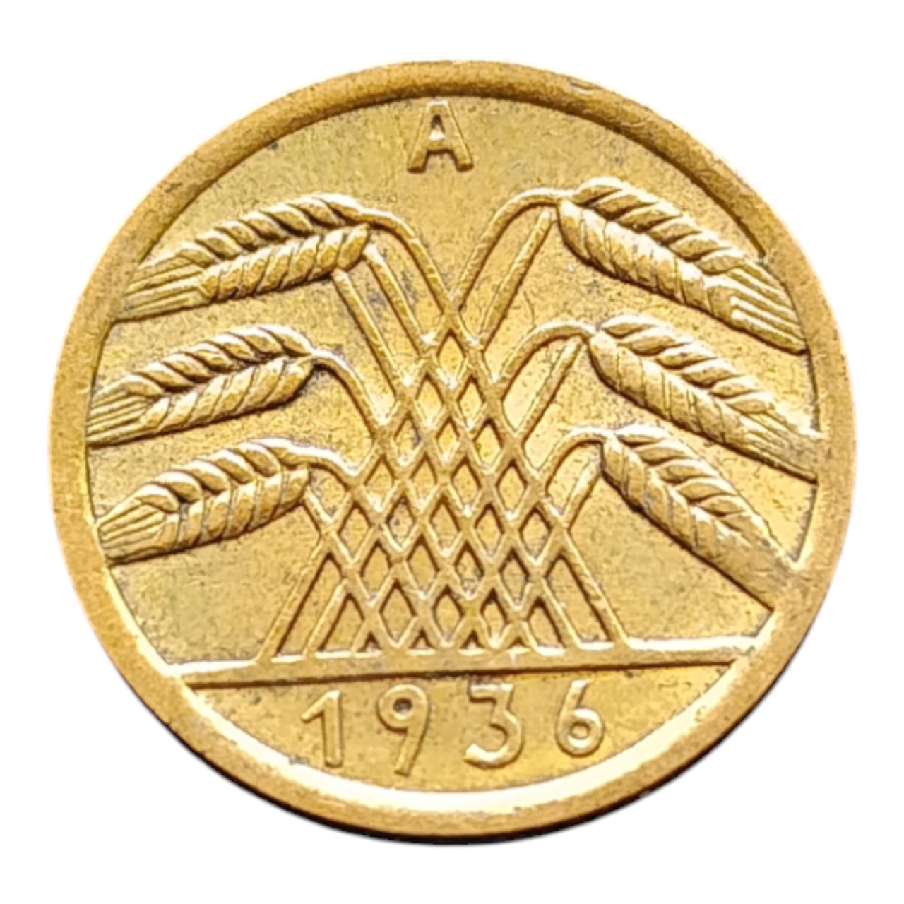 Німеччина 5 рейхспфенігів, 1936 Мітка монетного двору "A" - Берлін
