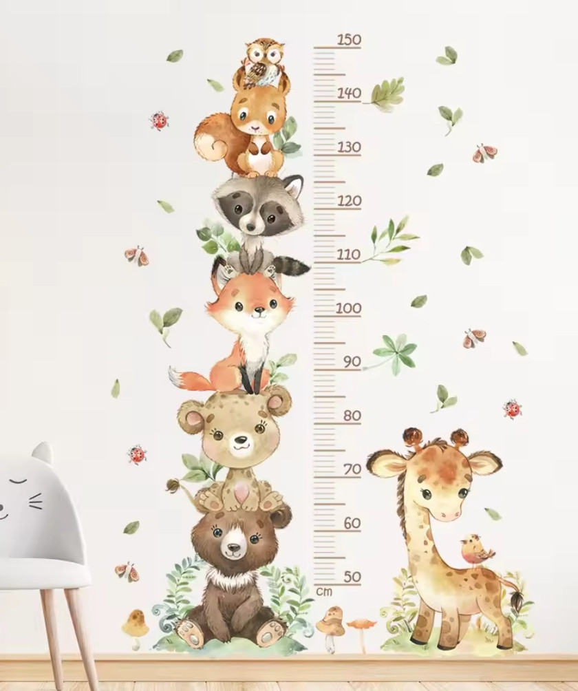 Вінілові наклейки на стіну BRUP Звірята - цар гори (лист 60 х 90 см) Б442-6