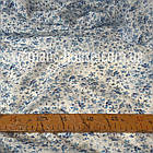 Тканина Тенцель натуральна 75 г/м2 принт 150 см Блакитні квіти на білому, фото 2