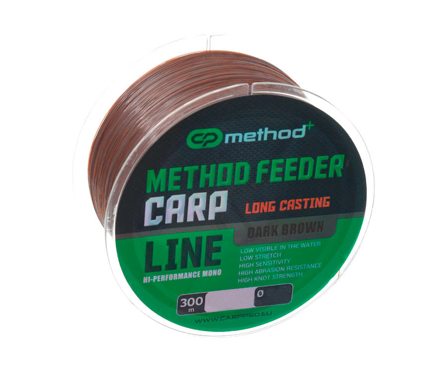 Леска Carp Pro Method+ Method Feeder Carp Dark Brown 300m (0,35 mm 14,9 kg)