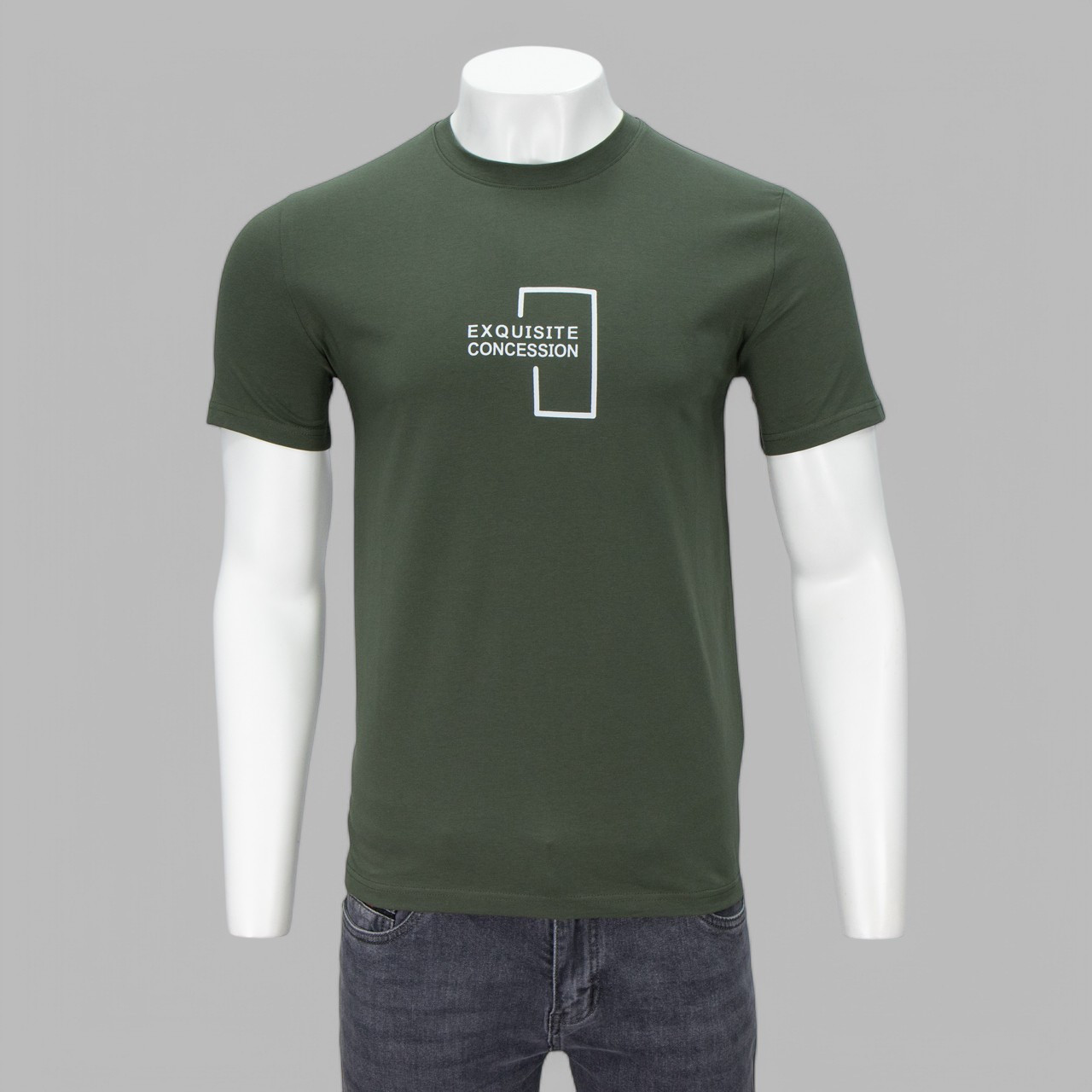 Футболка чоловіча NOVEL G-3220 KHAKI 95% бавовна 5% еластан L(Р)