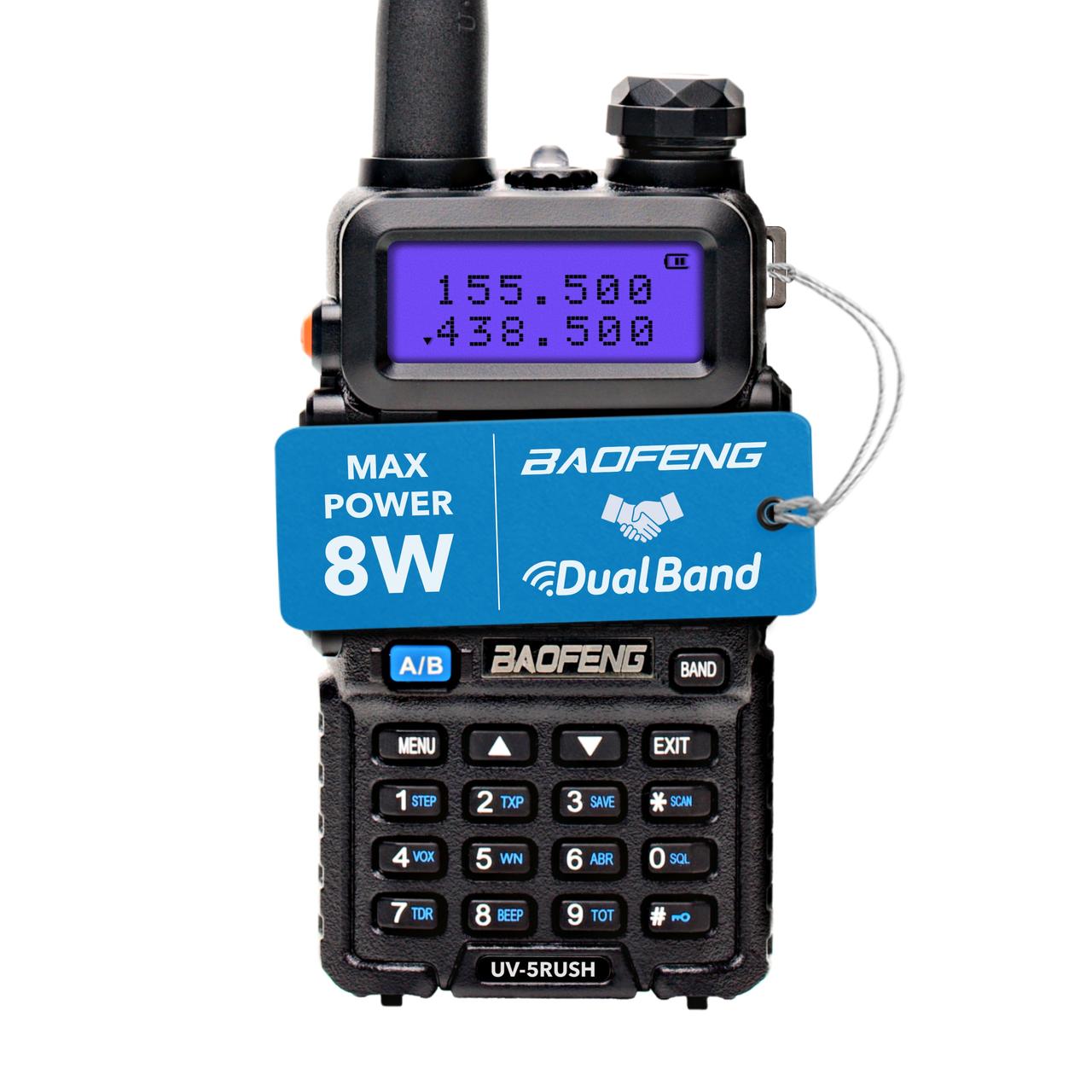 Рація Baofeng UV-5RUSH 8 Ватт, 2800мАг, 144-148/420-450МГц