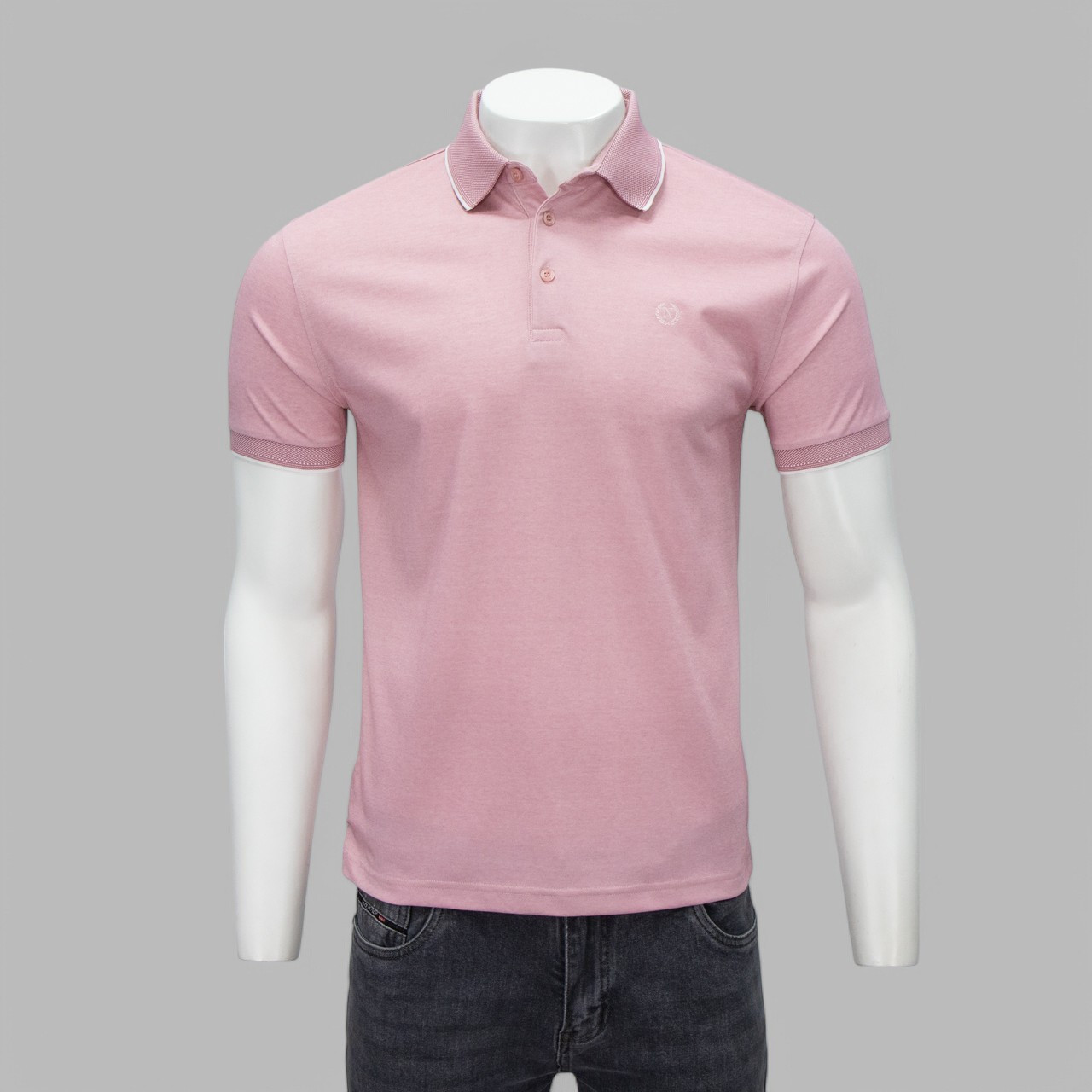 Футболка чоловіча NOVEL G-5212 PINK 50% бавовна 50% поліестер L(Р)