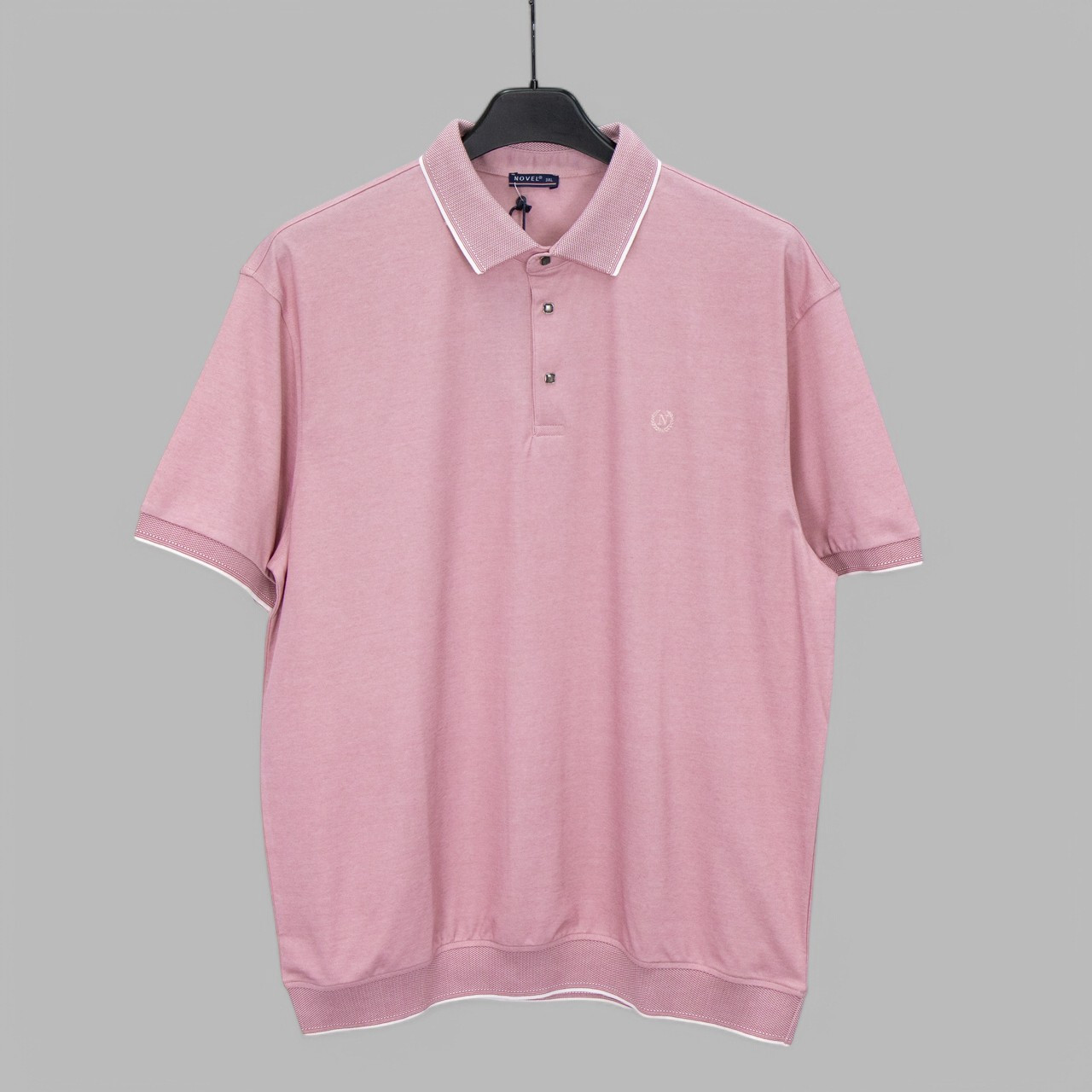 Футболка чоловіча NOVEL G-5207 PINK 50% бавовна 50% поліестер 4XL(Р)
