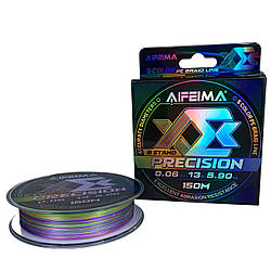 Шнур Feima Precision 8X 150м 5 Color PE Braid Line 0,06мм/5.90кг