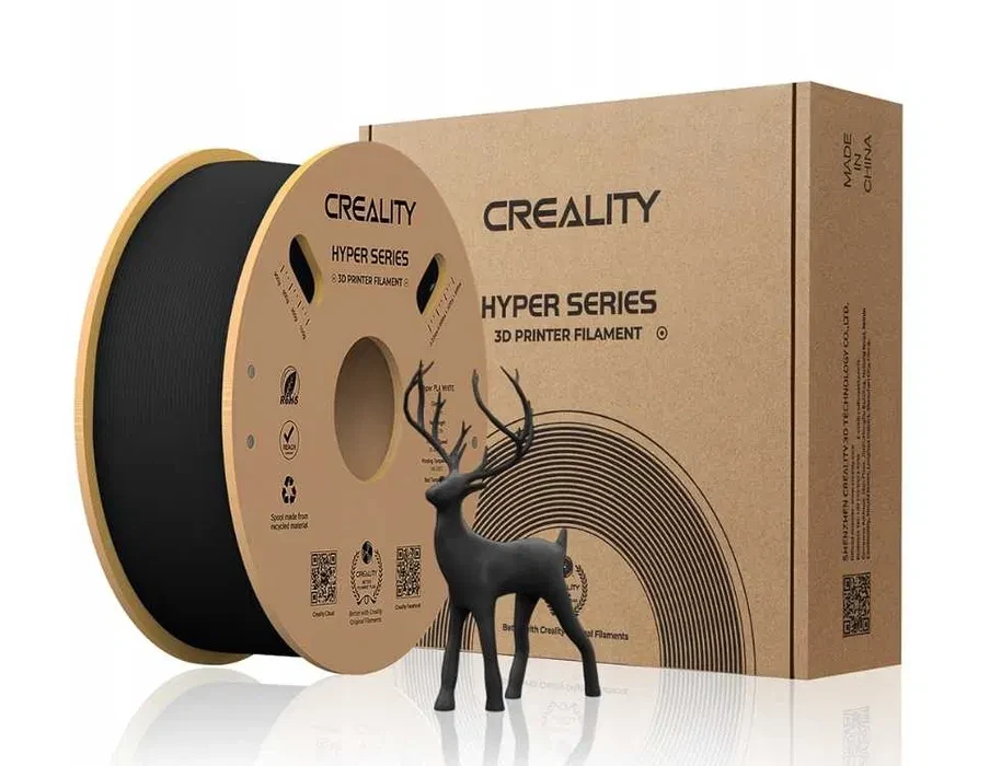 Hyper PLA пластик для 3D принтера CREALITY 1кг, 1.75мм Black, фото 1
