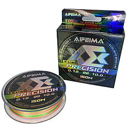 Шнур Feima Precision 8X 150м 5 Color PE Braid Line 0,12мм/10.00кг