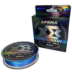 Шнур Feima Precision 8X 150м 5 Color PE Braid Line 0,15мм/12.4кг