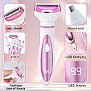 Тример епілятор із 4 насадками Geemy GM-3161 4in1 AuraHome, фото 9