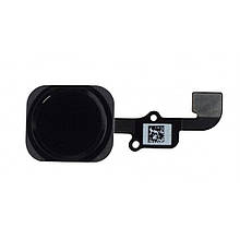 Шлейф iPhone 6S/iPhone 6S Plus кнопки Home (меню) black, з пластиком