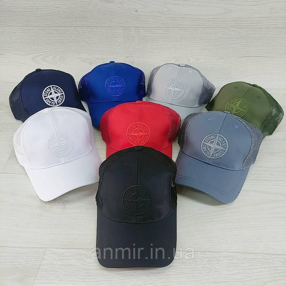 Кепка чоловіча із сіткою STONE ISLAND котон розмір 56-58, кольору міксом