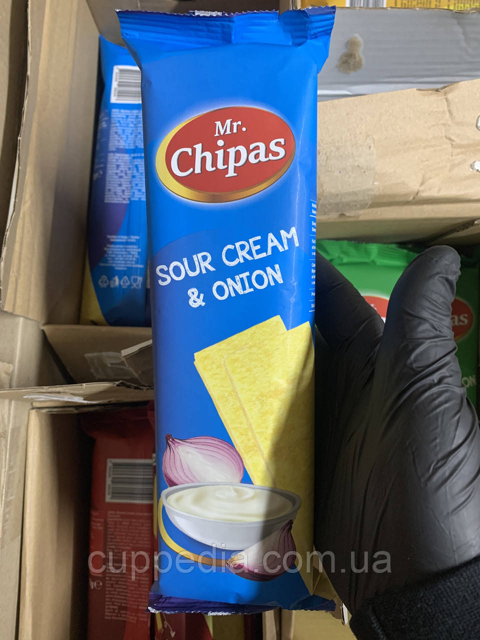 Чіпси Mr.Chipas Sour cream & onion сметана з цибулею 75 грм