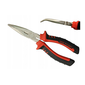 Плоскогубці зігнуті з довгими губками Bass Polska 6270, 200 мм, плоскогубці для точних робіт, інструмент з хромованадієвої сталі