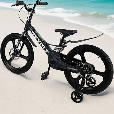 Чорний дитячий велосипед двоколісний лисапед велобайк 20" хлопчикові та дівчинці для прогулянок і навчання катанню