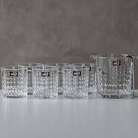 Набір із 6 склянок та відерця для льоду, 900 мл ELISEY