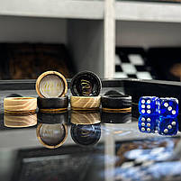 Нарди скляні у поєднанні з деревом LION 50×24×6см подарункові, фото 9