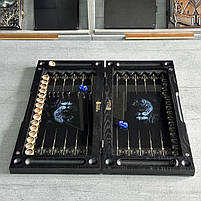 Нарди скляні у поєднанні з деревом LION 50×24×6см подарункові, фото 5